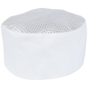 Mercer Culinary M60075HT Hounds Tooth Skull Cap with No Mesh(Standard  White)