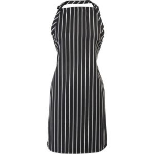 Mercer Culinary M61110WH Genesis Bib Apron with Pocket, White(Black & White Chalk Stripe)