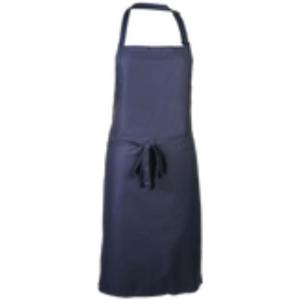 Mercer Culinary M61110WH Genesis Bib Apron with Pocket, White(Navy Blue)