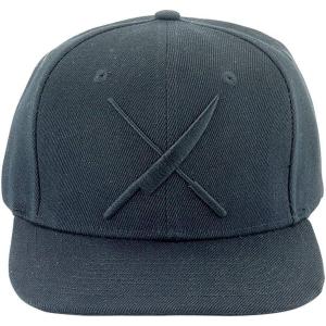 Mercer Culinary Unisex Adult Raised Black Logo Cap, Black W/Small Black Logo(Black W/Large Black Logo)