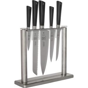 Mercer Culinary Züm 6-Piece Forged Block Set, Beech Wood and Glass(Stainless Steel and Glass)
