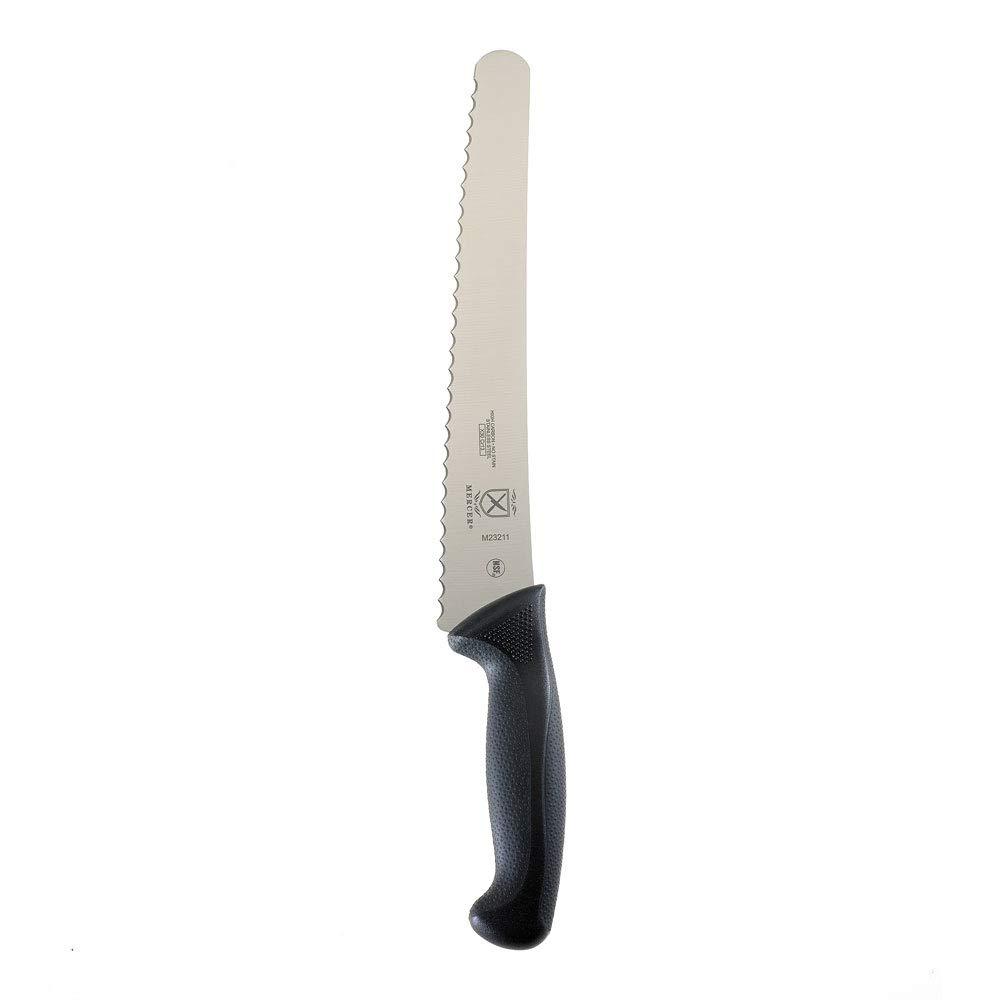 image:imageMercer Culinary M23211 Millennia Black Handle 10Inch Left Handed Wavy Edge Wide Bread Knife