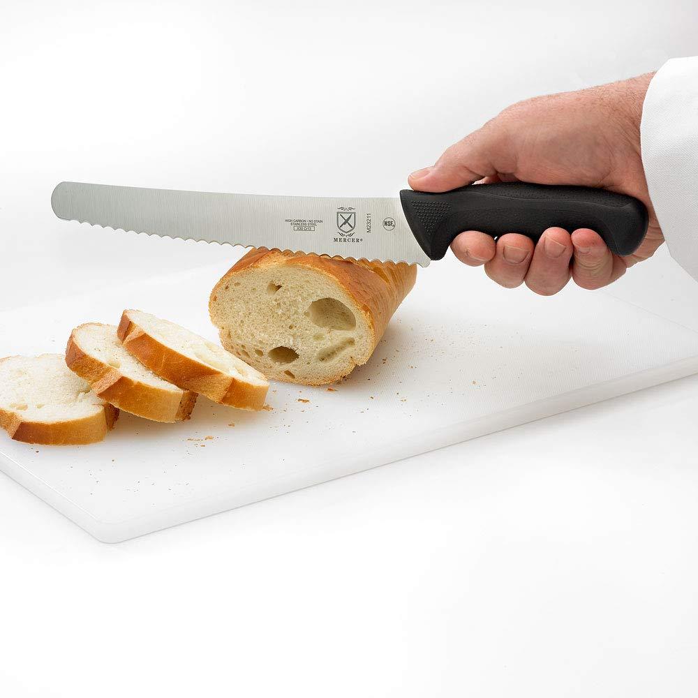 image:imageMercer Culinary M23211 Millennia Black Handle 10Inch Left Handed Wavy Edge Wide Bread Knife