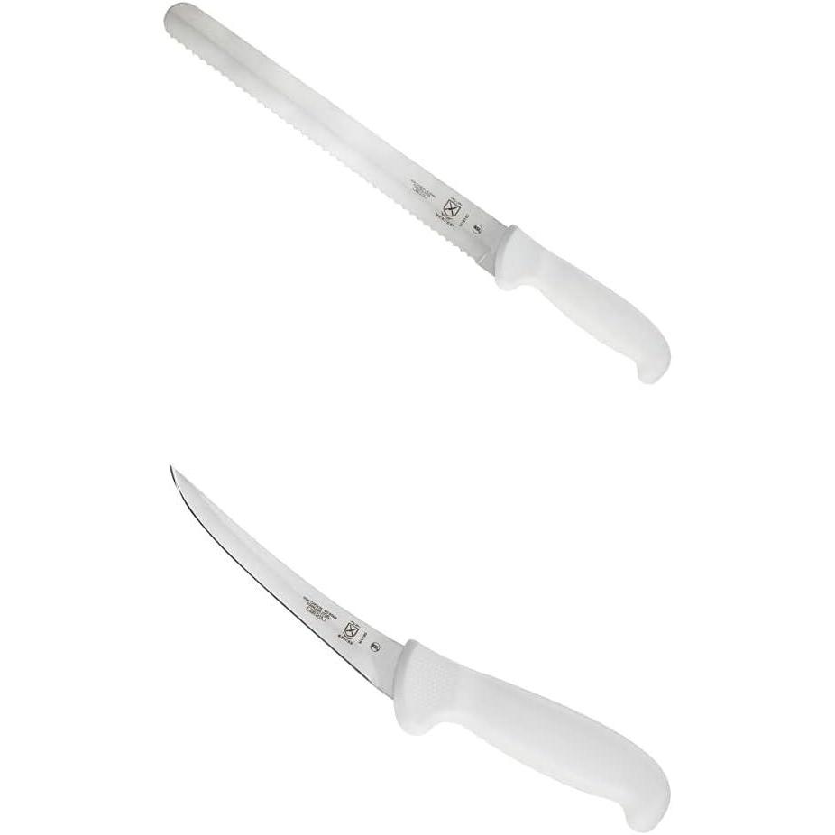 image:imageMercer Culinary Ultimate White 11Inch Slicer Wavy Edge and 6Inch Curved Boning Knife
