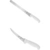 Mercer Culinary Ultimate White 11-Inch Slicer Wavy Edge and 6-Inch Curved Boning Knife
