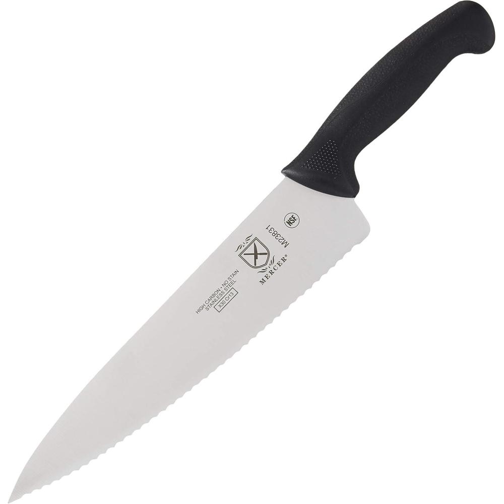 image:imageMercer Culinary M23831 Millennia Black Handle 10Inch Wavy Edge Chefs Knife