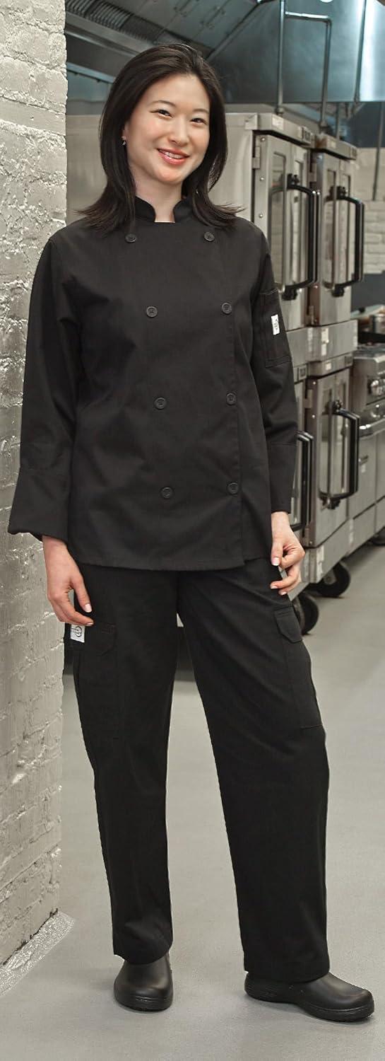 image:imageMercer Culinary Genesis Womens Chef Jack with Traditional Buttons White LargeBlack