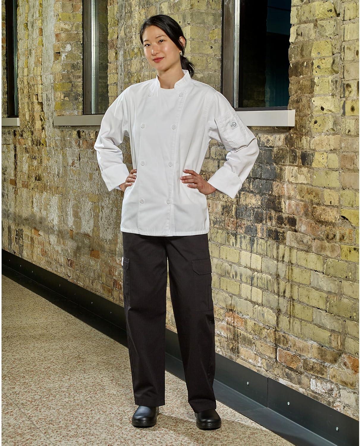 image:imageMercer Culinary Genesis Womens Chef Jack with Traditional Buttons White LargeWhite