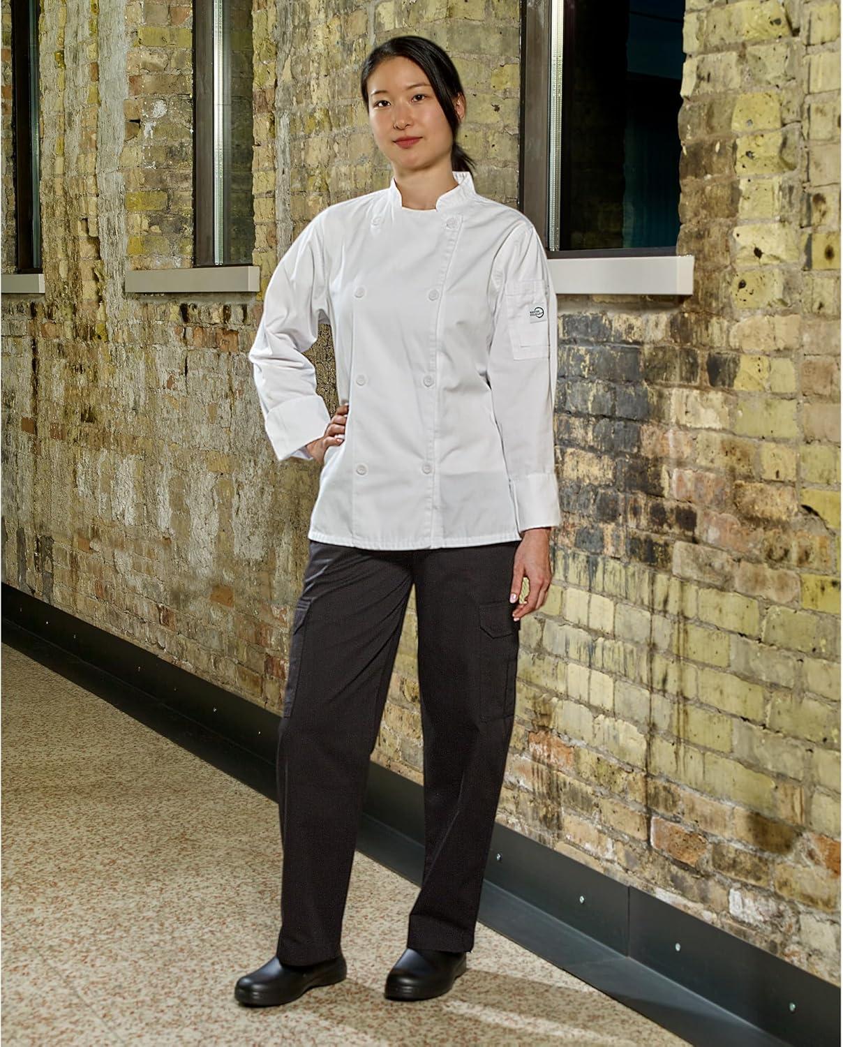 image:imageMercer Culinary Genesis Womens Chef Jack with Traditional Buttons White LargeWhite