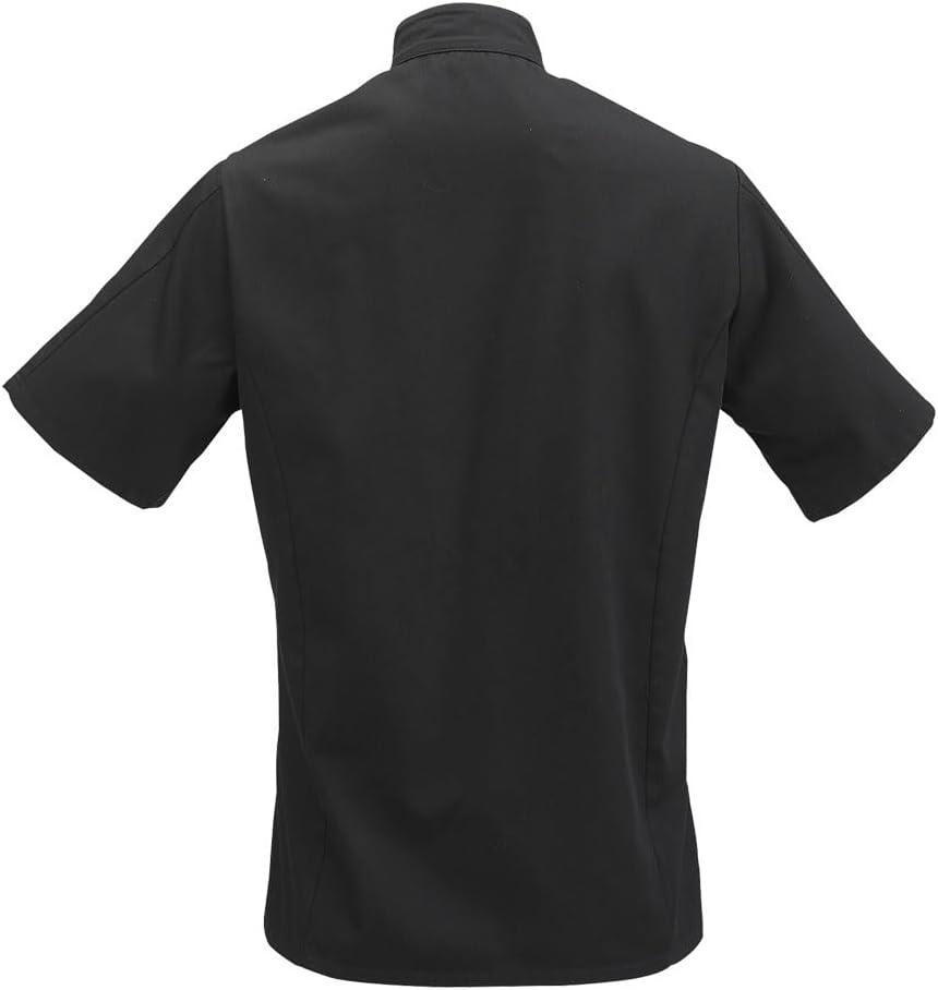 image:imageMercer Culinary M60023WH3X Millennia Womens Short Sleeve Cook Jacket with Traditional Buttons 3XLarge WhiteBlack