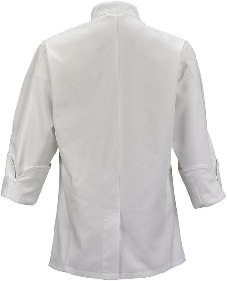 image:imageMercer Culinary M61040WH1X Genesis Womens Jacket with Cloth Knot Buttons XLarge WhiteWhite