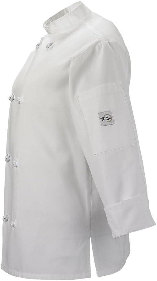 image:imageMercer Culinary Millennia Womens Cook Jacket with Cloth Knot Buttons XSmall WhiteWhite