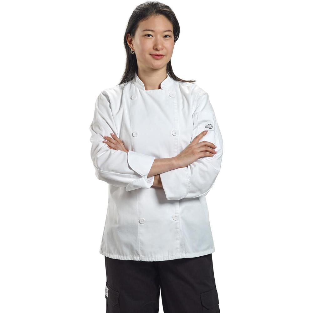 image:imageMercer Culinary Genesis Womens Chef Jack with Traditional Buttons White LargeWhite
