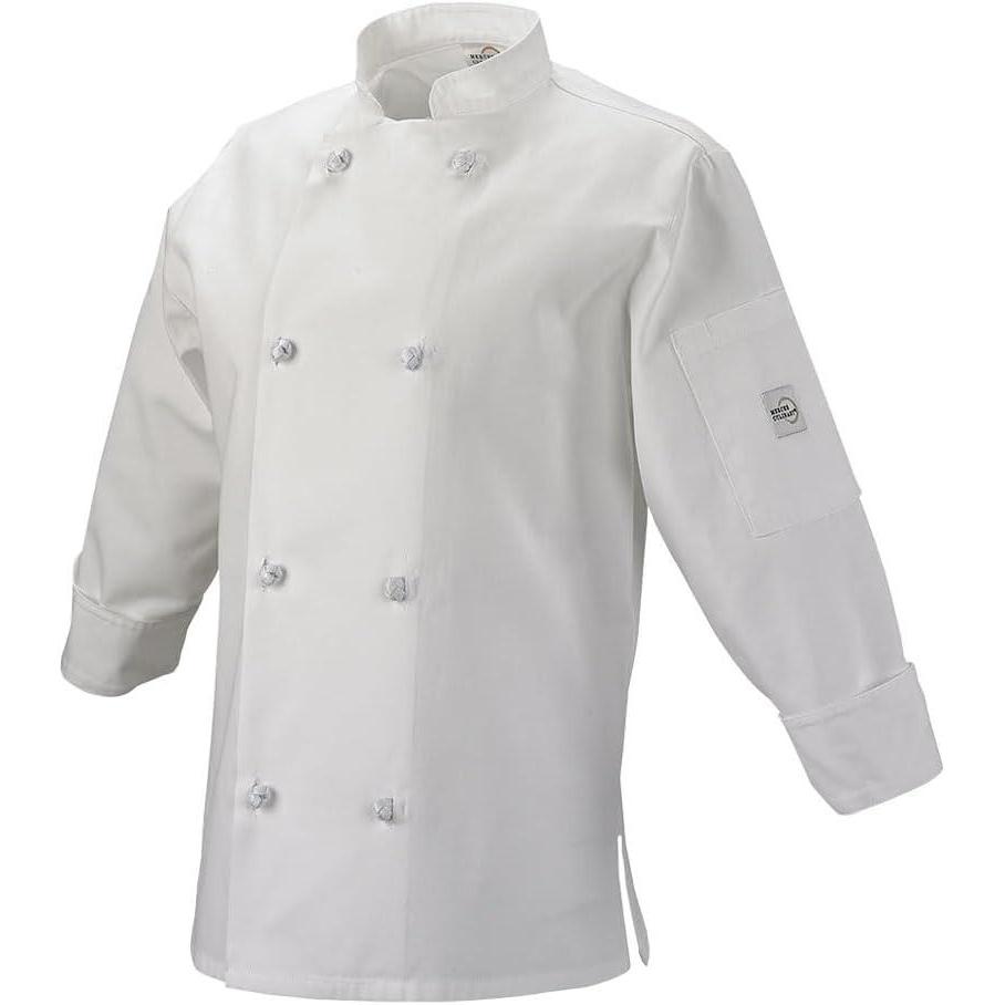 image:imageMercer Culinary Millennia Womens Cook Jacket with Cloth Knot Buttons XSmall WhiteWhite