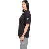 Mercer Culinary M60023WH3X Millennia Women’s Short Sleeve Cook Jacket with Traditional Buttons, 3X-Large, White(Black)
