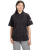 Mercer Culinary M60023WH3X Millennia Women’s Short Sleeve Cook Jacket with Traditional Buttons, 3X-Large, White(Black)