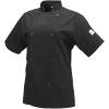 Mercer Culinary M61032BKXXS Genesis Women’s Short Sleeve Chef Jacket with Traditional Buttons, XX-Small, Black(Black)
