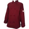 Mercer Culinary Millennia Women’s Cook Jacket with Cloth Knot Buttons, X-Small, White(Burgundy)