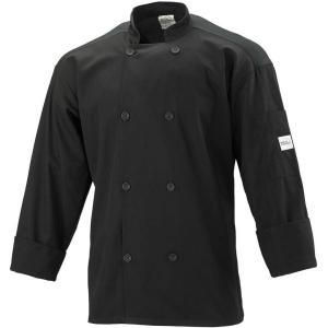 Mercer Culinary Millennia Air Men’s Cook Jacket with Full Mesh Back, Black, 2X-Large(Black)