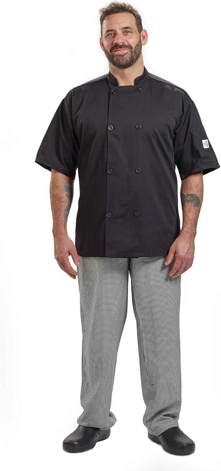 image:imageMercer Culinary Millennia Air Short Sleeve Mens Cook Jack with Full Mesh Back Large BlackBlack
