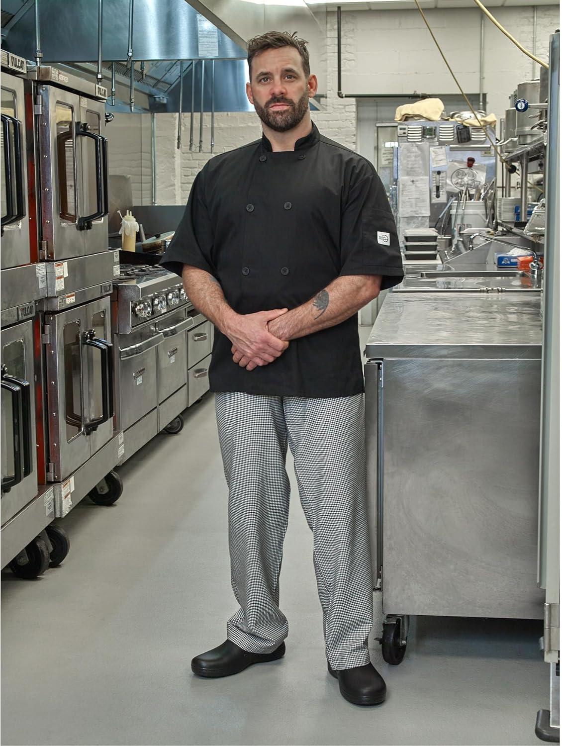 image:imageMercer Culinary Millennia Air Short Sleeve Mens Cook Jack with Full Mesh Back Large BlackBlack
