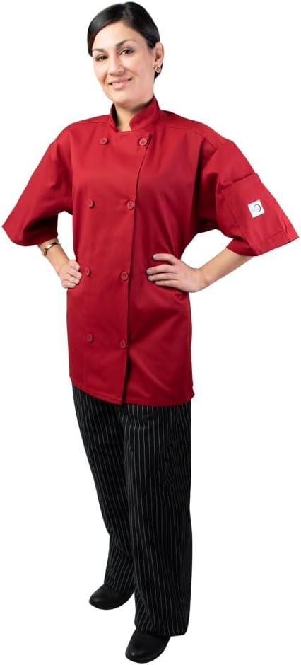 image:imageMercer Culinary Millennia Air Short Sleeve Mens Cook Jack with Full Mesh Back Large BlackRed