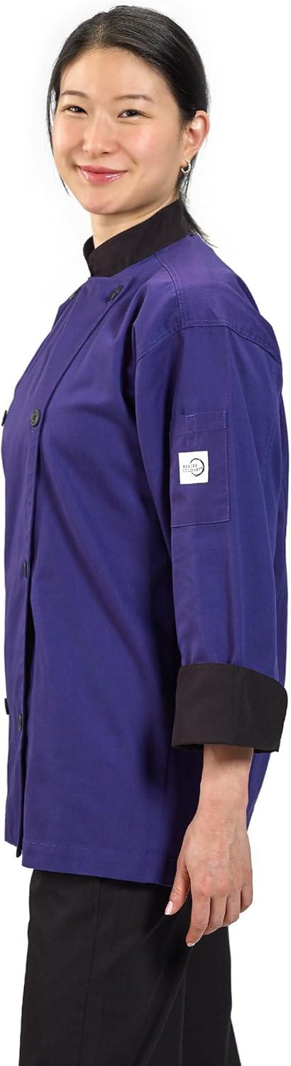 image:imageMercer Culinary Millennia Mens 34 Sleeve Cook Jacket XLarge RedPurple