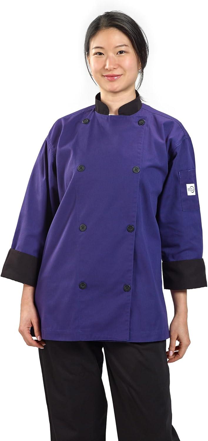 image:imageMercer Culinary Millennia Mens 34 Sleeve Cook Jacket XLarge RedPurple