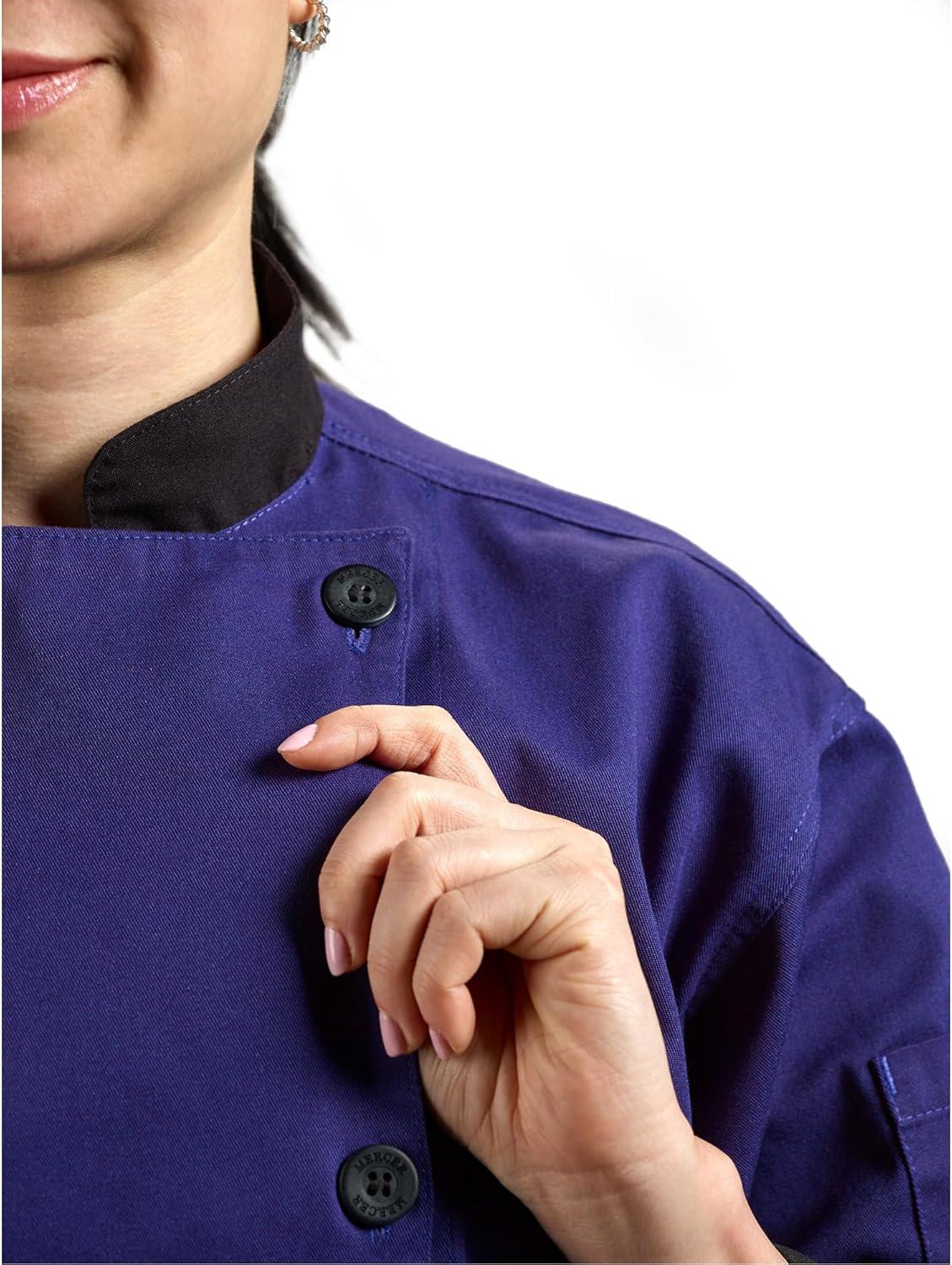 image:imageMercer Culinary Millennia Mens 34 Sleeve Cook Jacket XLarge RedPurple