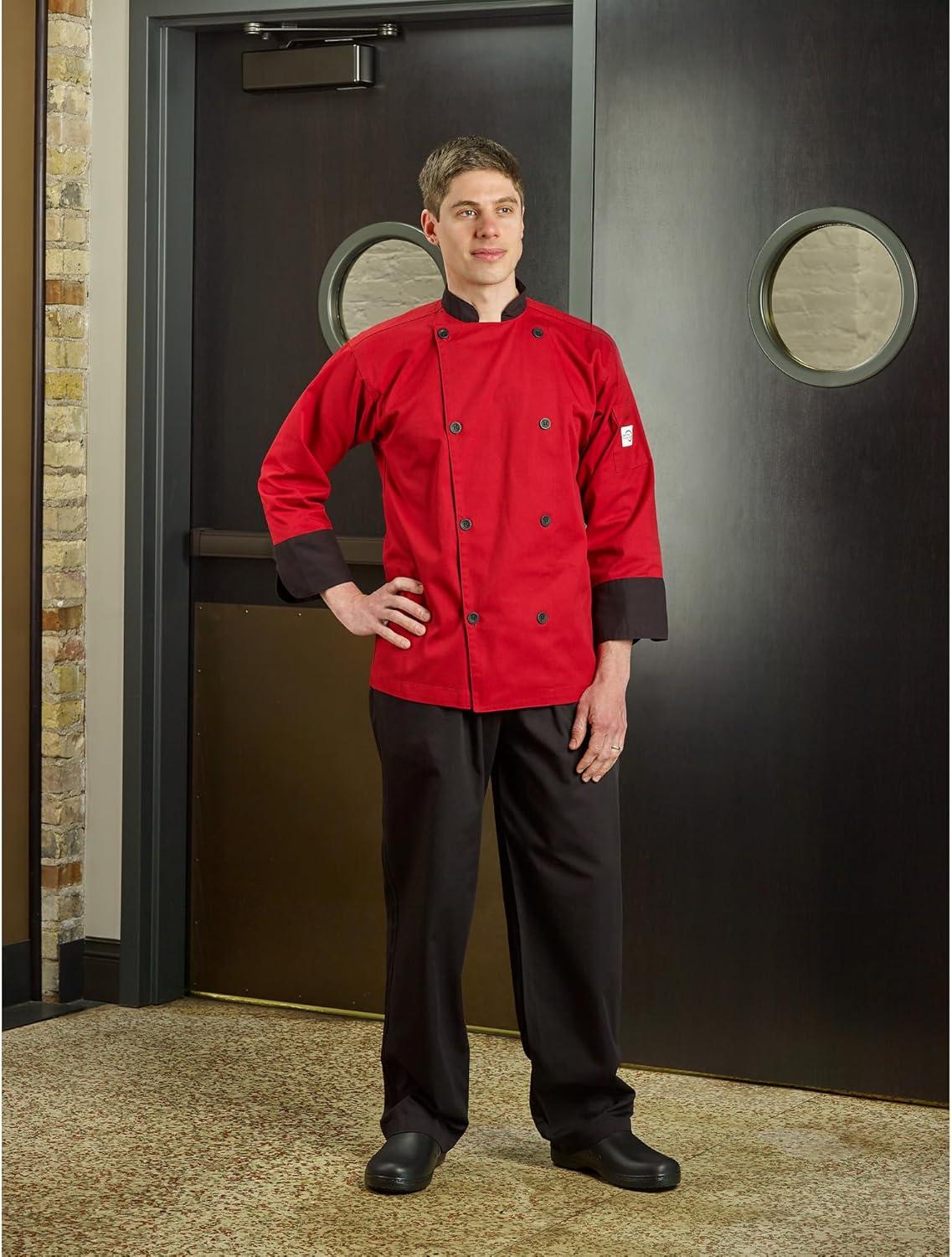 image:imageMercer Culinary Millennia Mens 34 Sleeve Cook Jacket XLarge RedRed