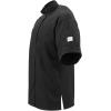 Mercer Culinary Millennia Air Short Sleeve Men’s Cook Jack with Full Mesh Back, Large, Black(Black)