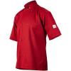 Mercer Culinary Millennia Air Short Sleeve Men’s Cook Jack with Full Mesh Back, Large, Black(Red)