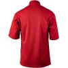 Mercer Culinary Millennia Air Short Sleeve Men’s Cook Jack with Full Mesh Back, Large, Black(Red)