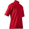 Mercer Culinary Millennia Air Short Sleeve Men’s Cook Jack with Full Mesh Back, Large, Black(Red)