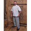 Mercer Culinary Millennia Air Short Sleeve Men’s Cook Jack with Full Mesh Back, Large, Black(White)