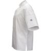 Mercer Culinary Millennia Air Short Sleeve Men’s Cook Jack with Full Mesh Back, Large, Black(White)