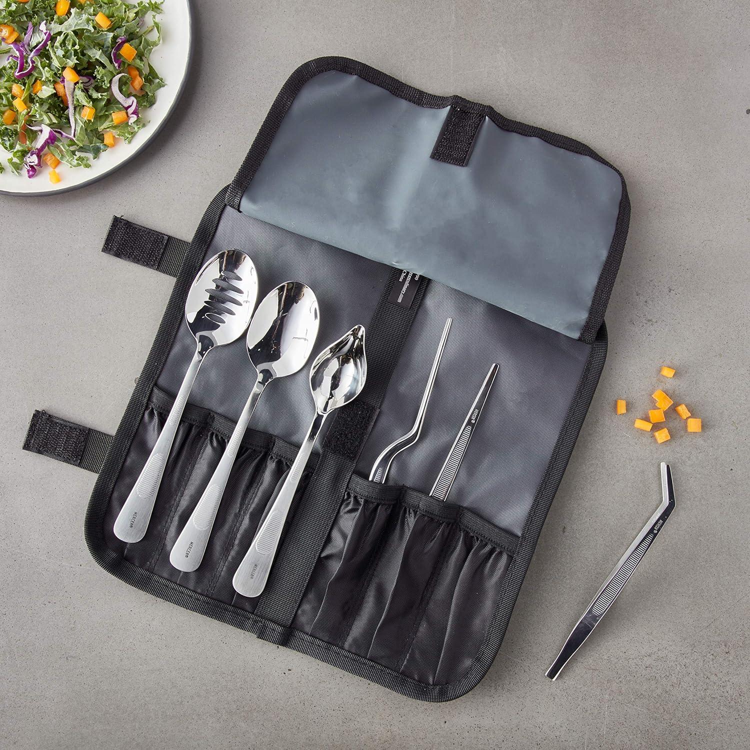 image:imageMercer Culinary Plating Tool Roll Black7Piece Plating Kit