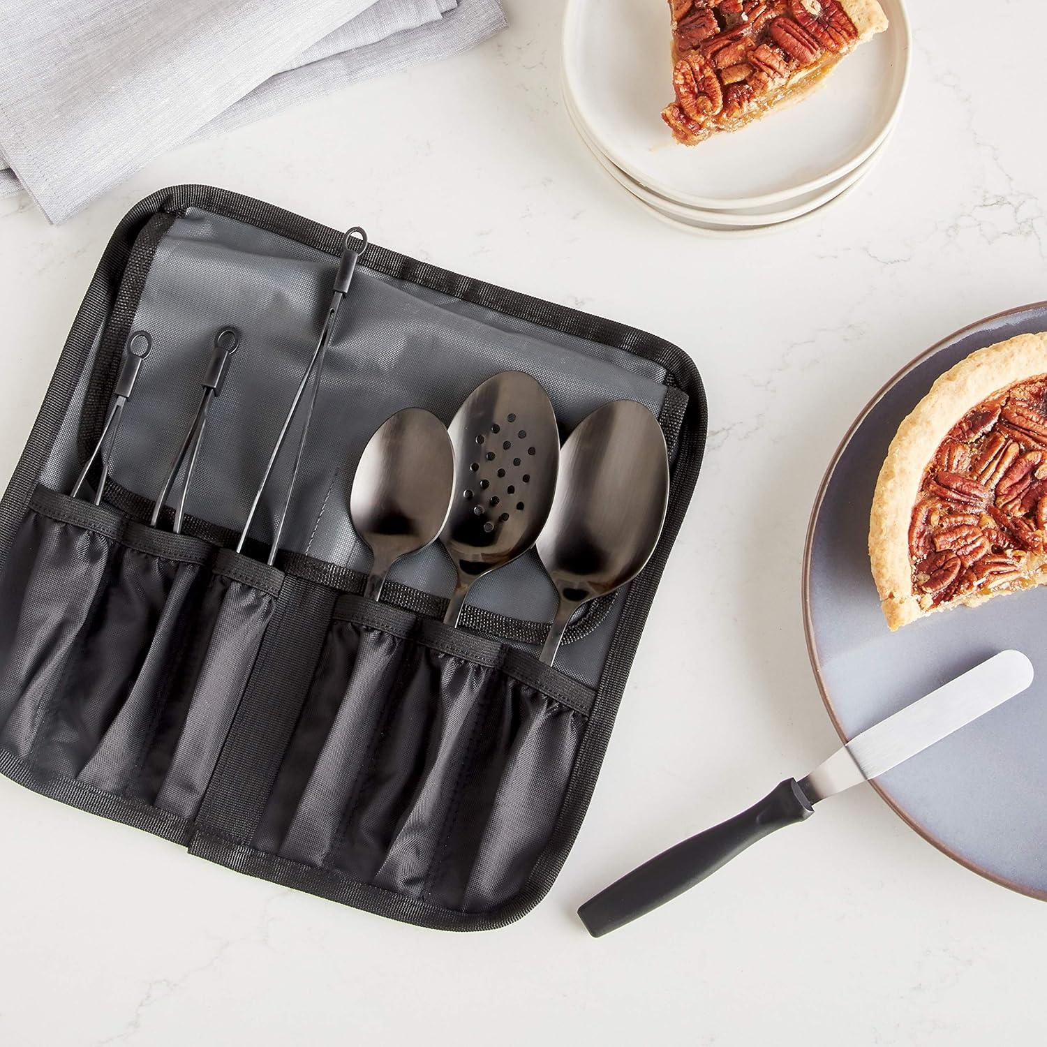 image:imageMercer Culinary Plating Tool Roll Black8Piece Plating Set Black