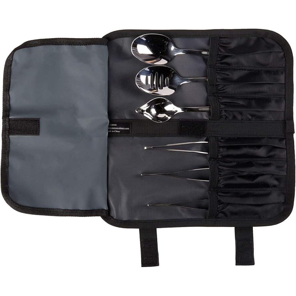 image:imageMercer Culinary Plating Tool Roll Black7Piece Plating Kit
