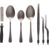 Mercer Culinary Plating Tool Roll, Black(8-Piece Plating Set  Black)