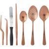 Mercer Culinary Plating Tool Roll, Black(8-Piece Plating Set  Rose Gold)