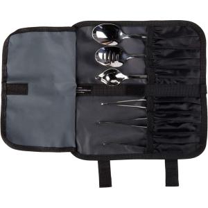 Mercer Culinary Plating Tool Roll, Black(7-Piece Plating Kit)