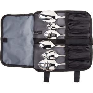 Mercer Culinary Plating Tool Roll, Black(7-Piece Plating Spoons Kit)