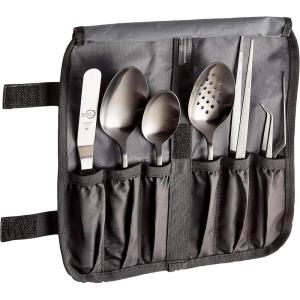 Mercer Culinary Plating Tool Roll, Black(8-Piece Plating Set  Black)