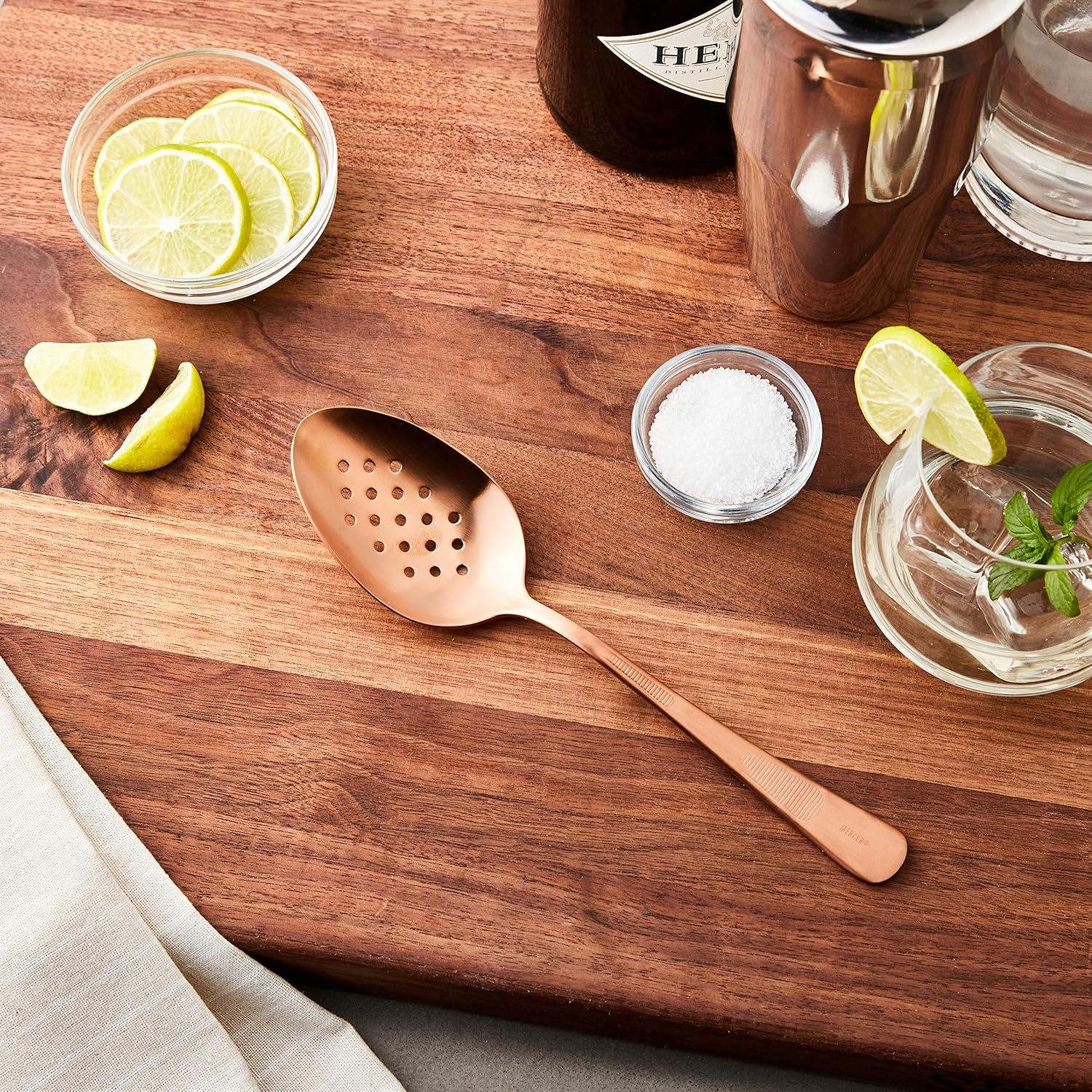 image:imageMercer Culinary 9 Inch Silver Plating Spoon Perforated Bowl 9Inch 9Rose Gold