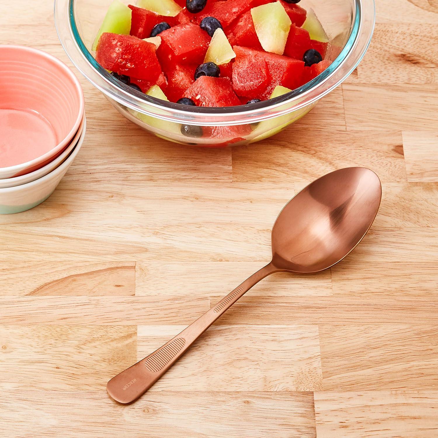 image:imageMercer Culinary 9 Inch Silver Plating Spoon Perforated Bowl 9Inch 9Rose Gold