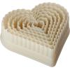 Mercer Culinary 7-Piece Heart Fluted Nylon Cutter Set(Heart Fluted)