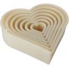 Mercer Culinary 7-Piece Heart Fluted Nylon Cutter Set(Heart Plain)