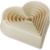 Mercer Culinary 7-Piece Heart Fluted Nylon Cutter Set(Heart Plain)
