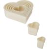 Mercer Culinary 7-Piece Heart Fluted Nylon Cutter Set(Heart Plain)